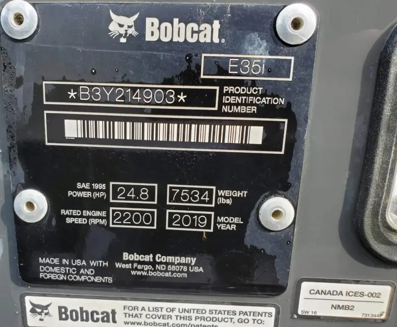 2019 BOBCAT E35i ZTS